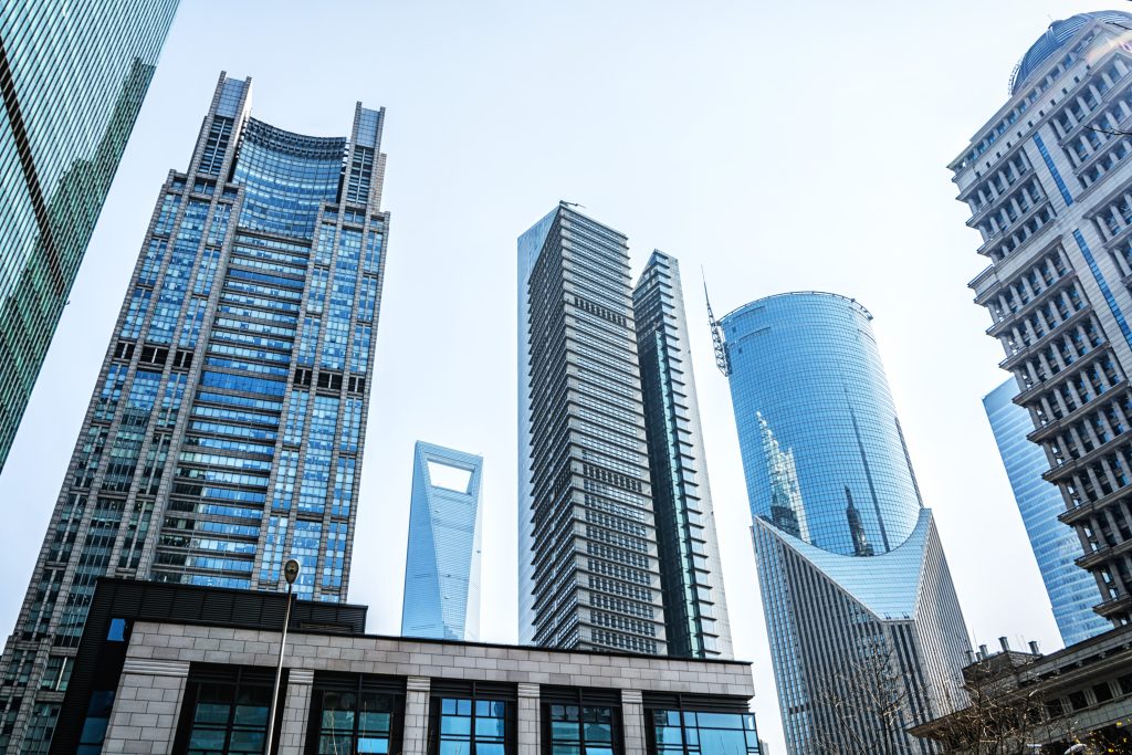 modern office buildings Shanghai,China